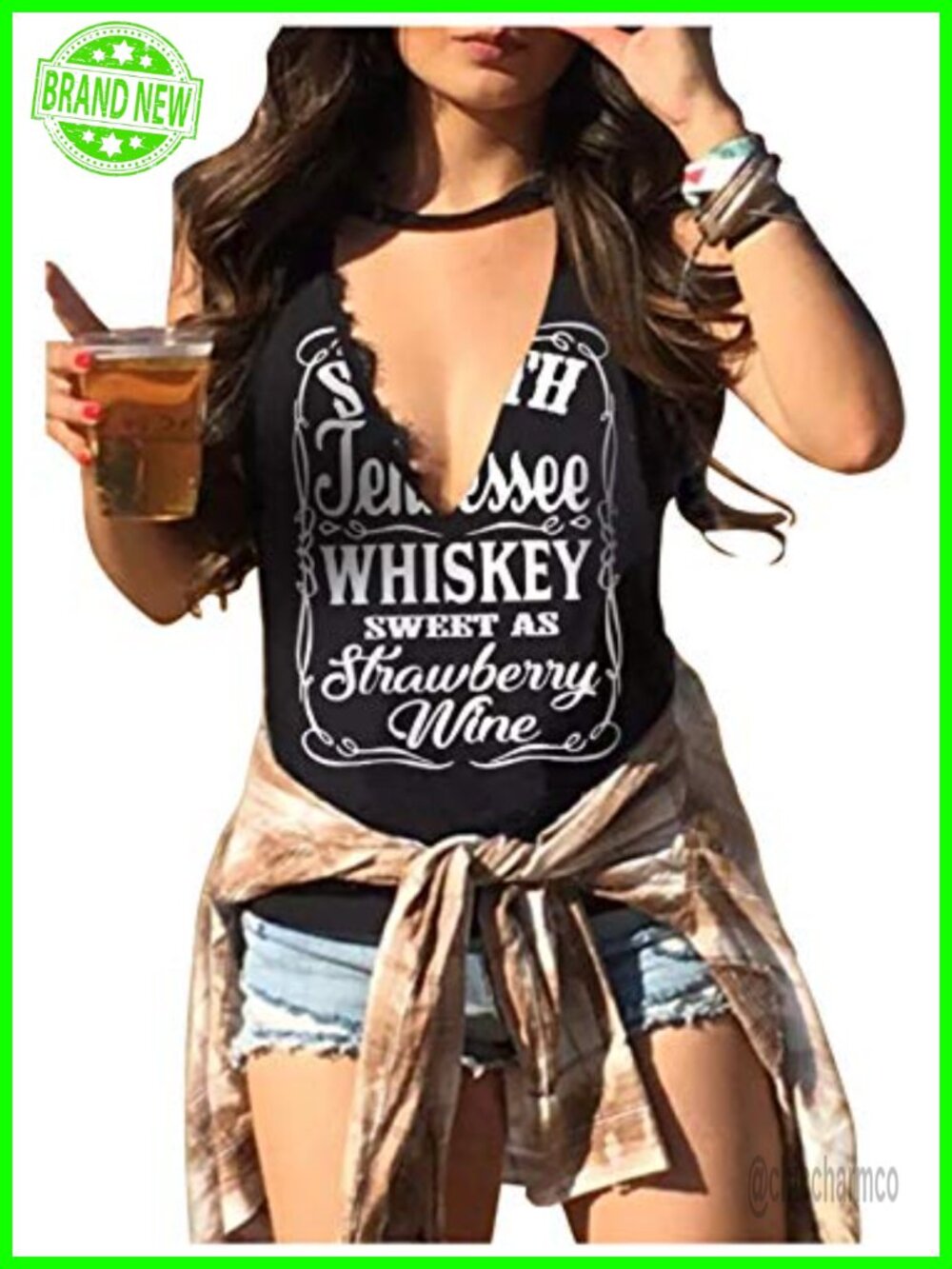 Women's Graphic Tank Top V-Neck Sleeveless Country Music Summer Casual